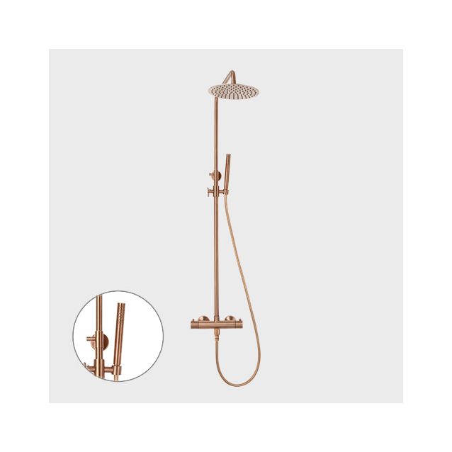 Kattosuihkusetti termostaattihanalla Scandtap Steel Pleasure 2 Amber