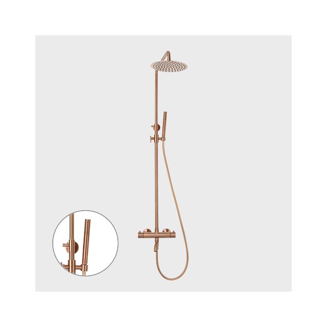 Kattosuihkusetti termostaattihanalla Scandtap Steel Pleasure 3 Amber