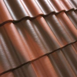 Kattotiili Benders Palema 2-kouruinen Pintakäsitelty Flash Tiilenpunainen/Ruskea