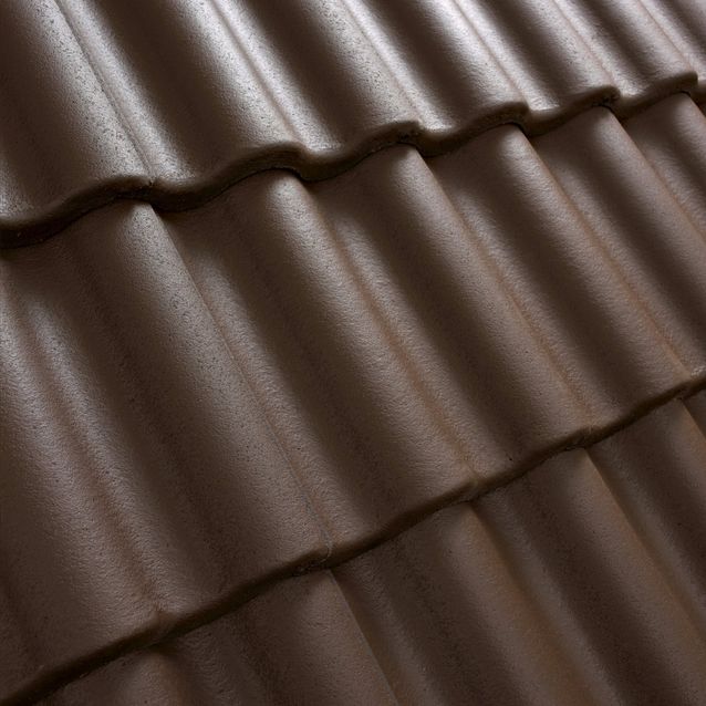 Kattotiili Benders Palema 2-kouruinen Pintakäsitelty Ruskea