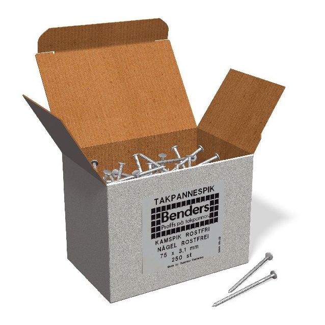 Kattotiilinaula Benders 3,1x75 mm rst 250 kpl/pak