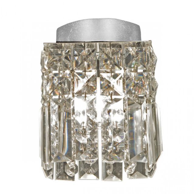 Kattovalaisin Belinda IP44 Ø 110x145 mm kromi/lasi
