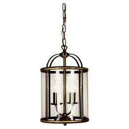 Riippuvalaisin Budgie Ø 230x410 mm 2-osainen antiikkimessinki/kirkas lasi