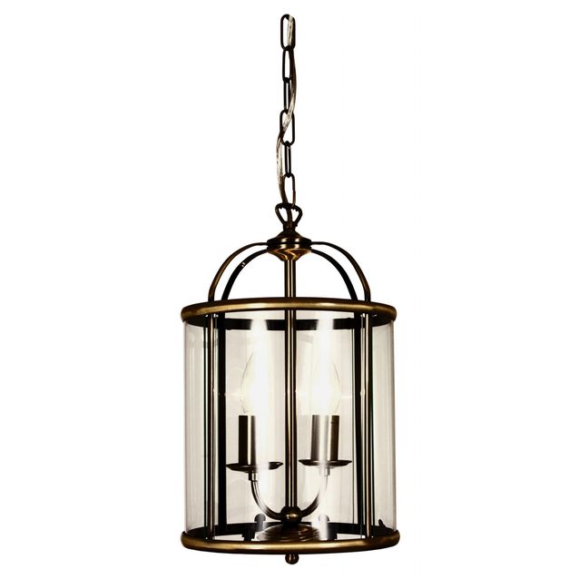 Riippuvalaisin Budgie Ø 230x410 mm 2-osainen antiikkimessinki/kirkas lasi