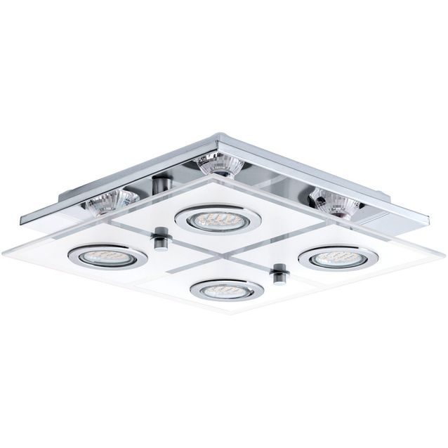 LED-kattovalaisin Cabo 290x290x70 mm kromi/kirkas/valkoinen