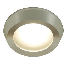 Kattovalaisin Carus IP44 Ø 84x20 mm upotettava alumiini/satiinilasi