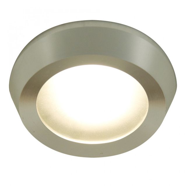 Kattovalaisin Carus IP44 Ø 84x20 mm upotettava alumiini/satiinilasi