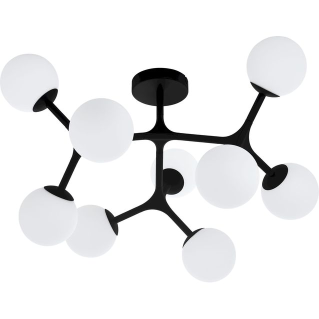 Kattovalaisin Eglo Crystal&Design Maragall 9-osainen musta