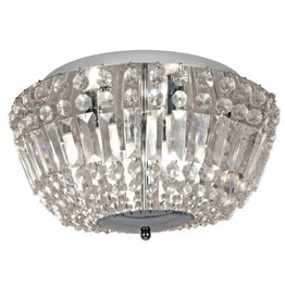 Plafondi Giovanna IP44 Ø 380x210 mm kromi/lasi