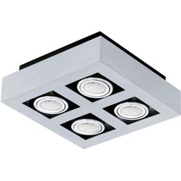 LED-kattovalaisin Loke 1 250x250 mm 4-osainen musta/kromi