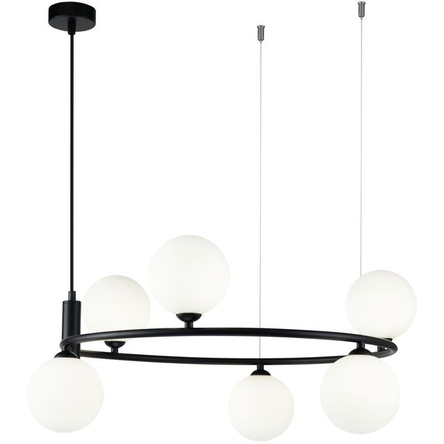 Kattovalaisin Maytoni Modern Ring 6-osainen musta