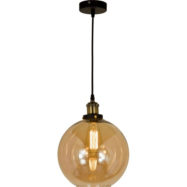 Kattovalaisin Aneta Lighting Beatrice ø 25 cm antikkimessinki/meripihka