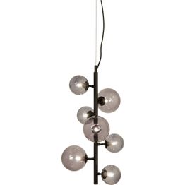 Kattovalaisin Aneta Lighting Molekyl 7-osainen musta/savunharmaa