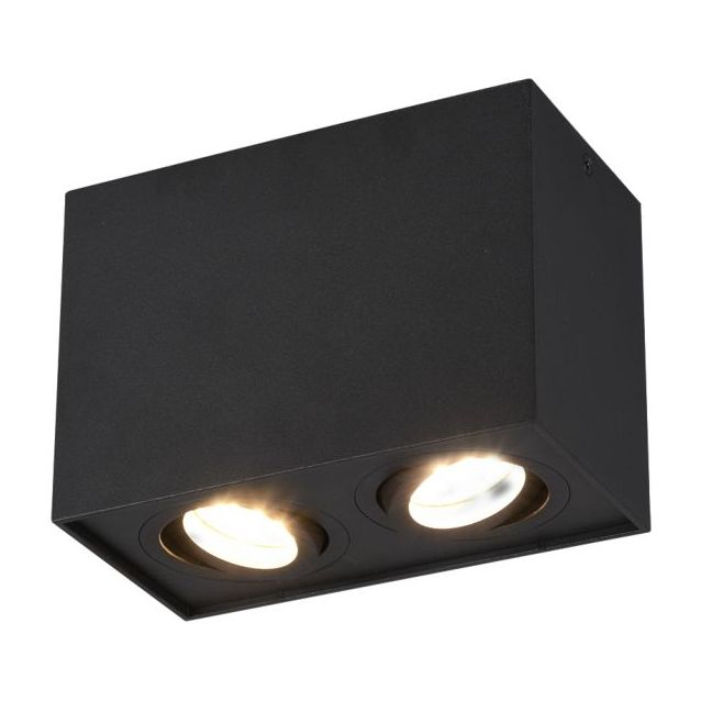 Kattovalaisin Trio Biscuit, 2-os., 2xGU10, mattamusta