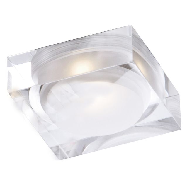 LED-kattovalaisin Vetro IP44 70x70x32 mm upotettava alumiini/akryyli