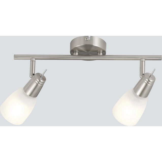 Kattovalaisin Globo Linac 2x13W 230V 2700K IP20 matta nikkeli