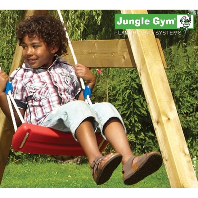 Keinuistuin Jungle Gym Swing, sis. köyden, punainen