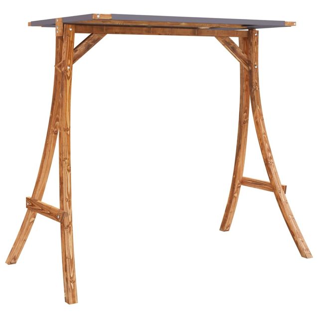 Keinuteline antrasiittikatto tiikkiviimeistelty taivutettu puu (13936)