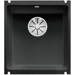 Keittiöallas Blanco Subline 375-U, 414x456mm, ceramic, altakiinnitettävä, musta