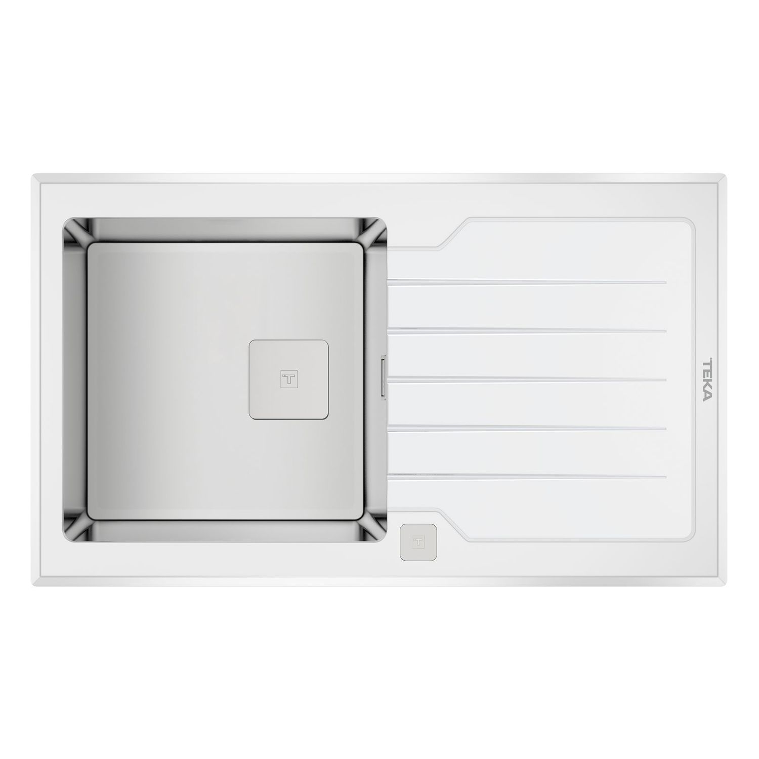 Keittiöallas Teka Diamond RS15 1B 1D 860x510 mm valkoinen/rst