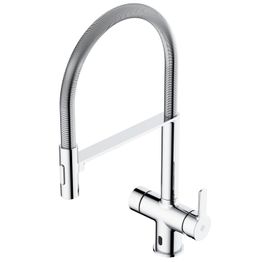 Keittiöhana Gustavsberg Estetic Duo, lyijytön, sensorilla, ulosvedettävä juoksuputki, kromi