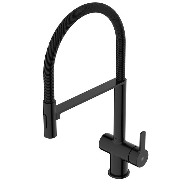 Keittiöhana Gustavsberg Estetic, lyijytön, ulosvedettävä juoksuputki, mattamusta