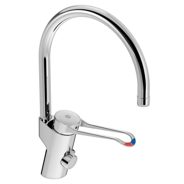 Keittiöhana Gustavsberg Nautic Care, korkea malli, pitkä kahva, APK-venttiilillä, lyijytön, energialuokka A, kromi