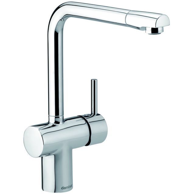 Keittiöhana Damixa Osier, L-juoksuputkella, pesimin, kromi 