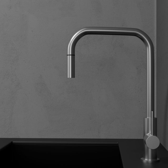 Keittiöhana Scandtap Steel Accent Square, ulosvedettävä juoksuputki