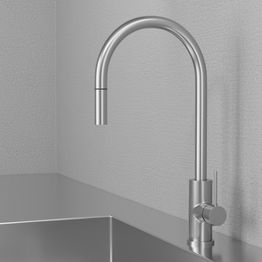 Keittiöhana Scandtap Steel Accent D pesukoneventtiilillä