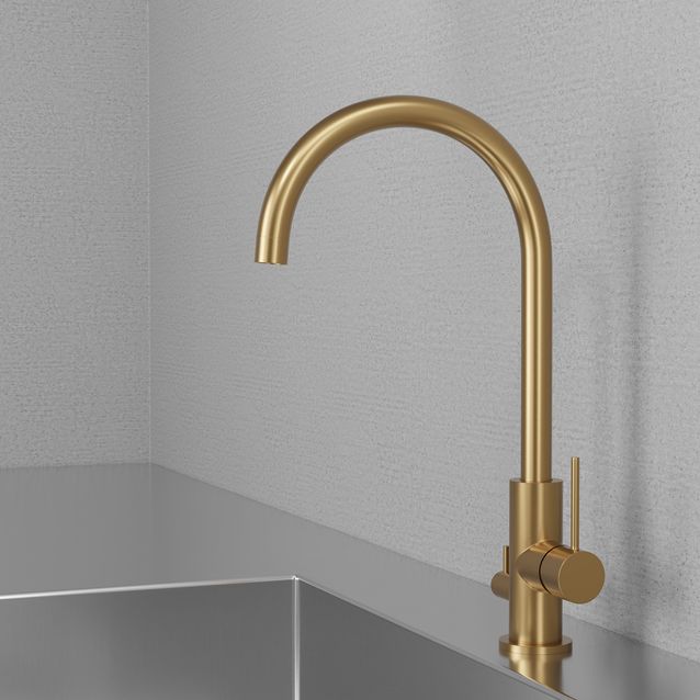 Keittiöhana Scandtap Steel Equip Sand D, APK-liitäntä, messinki