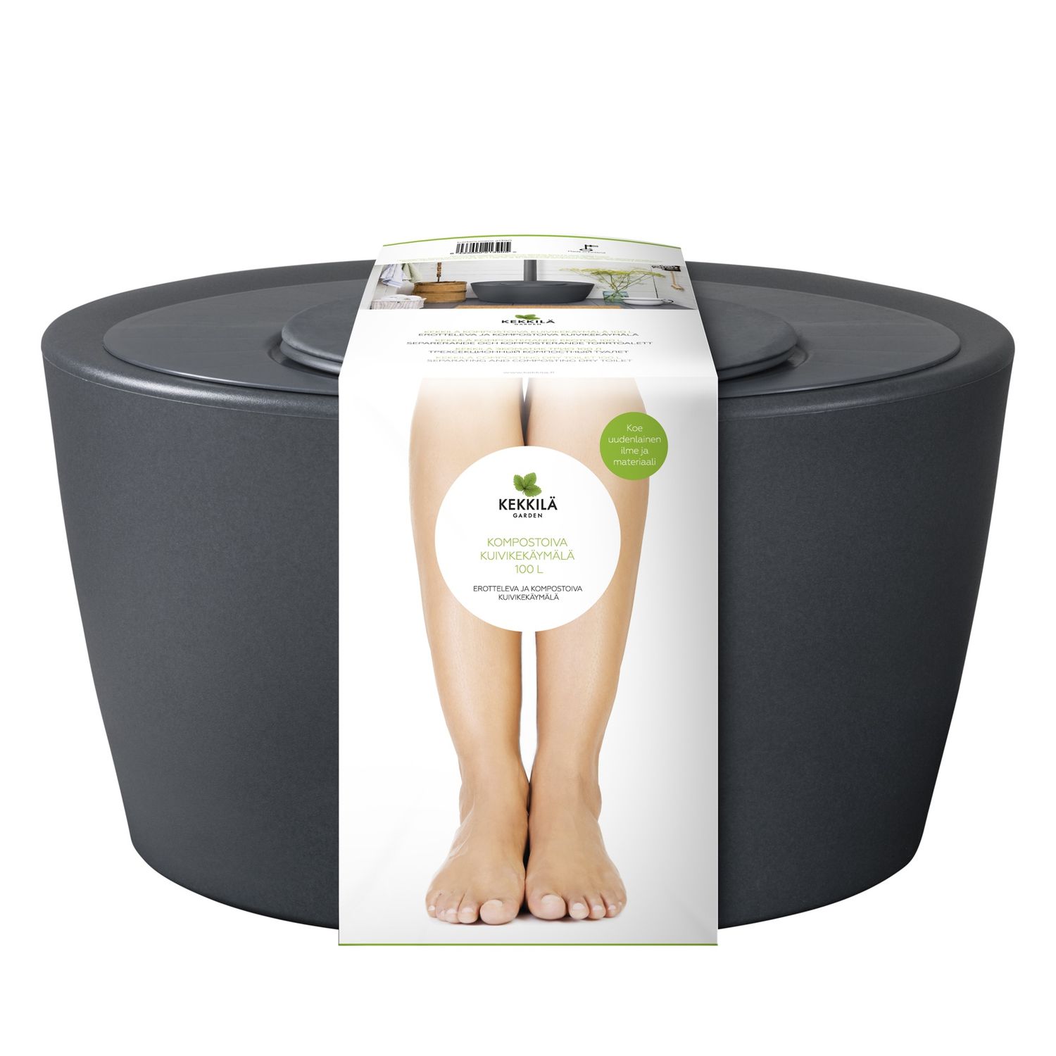 Kekkilä Kompostoiva kuivikekäymälä 100 l lähikuvassa