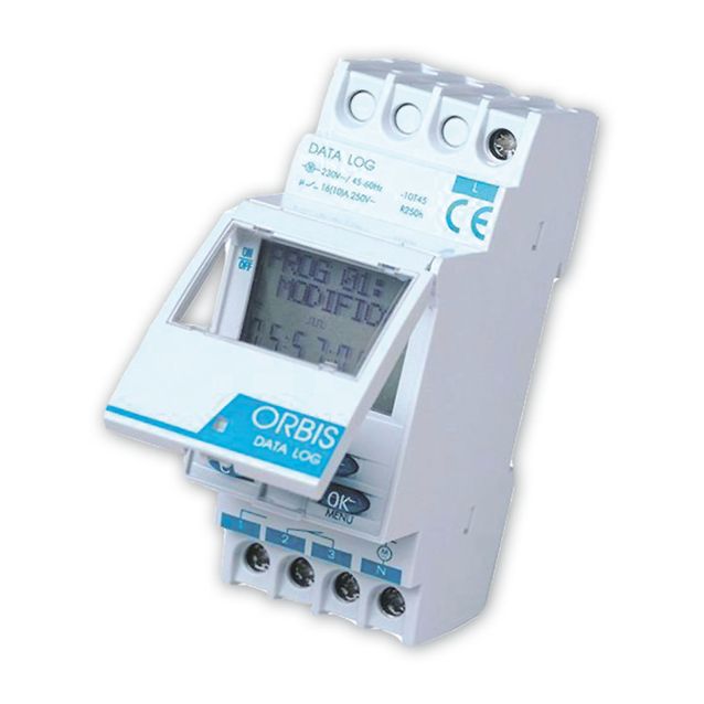 Digitaalinen kellokytkin Crono DATA LOG 1 16A 12V 1-piiri