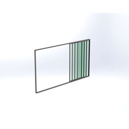 Terassin lasiliukuovi Keraplast 4-os harmaa kirkas lasi mittatilaus