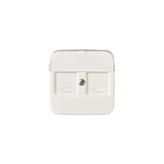 Keskiölevy ABB Jussi - 2xRJ45,pölyluukut valkoinen