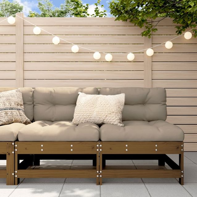 Keskisohvat istuintyynyillä 2 kpl hunajanruskea, mänty