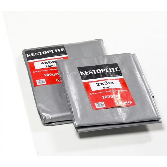 Kestopeite Meltex musta/hopea 6x10 m (60 m²) 200 g/m²