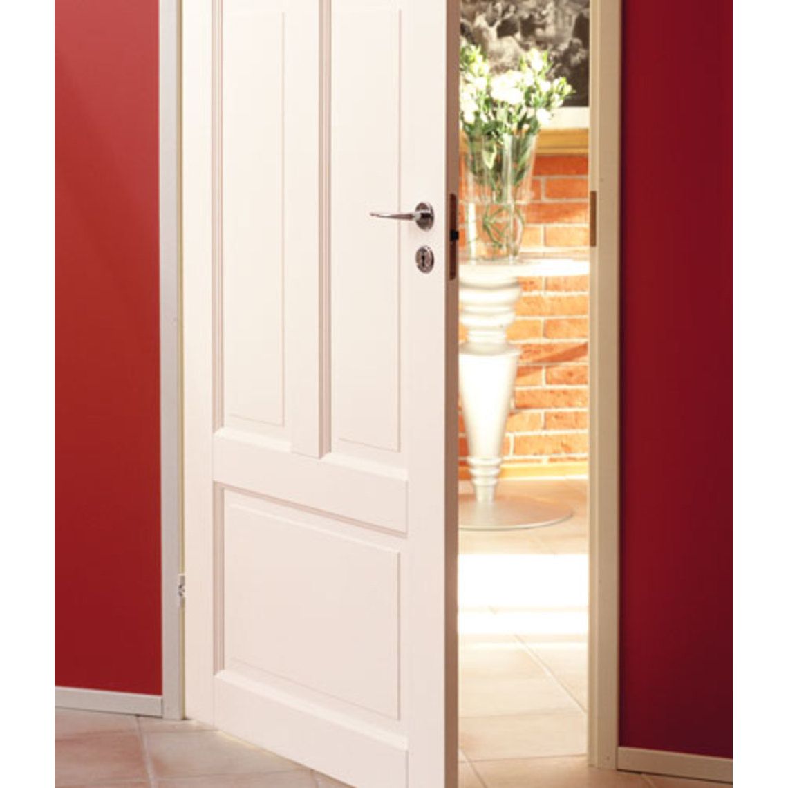 Valkoinen sisäovi 4-peilinen Swedoor Craft 124 väliovena