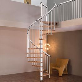 Kierreportaat Byggera Euro Design Ø1200-1600 mm valkoinen/tammi