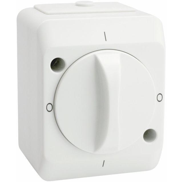 Kiertokytkin Malmbergs Nordic 2-napainen 10A IP44 valkoinen