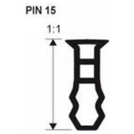 Kiinnitysinsertti Progress Profiles PIN 15 2,7m 15-18 mm pvc