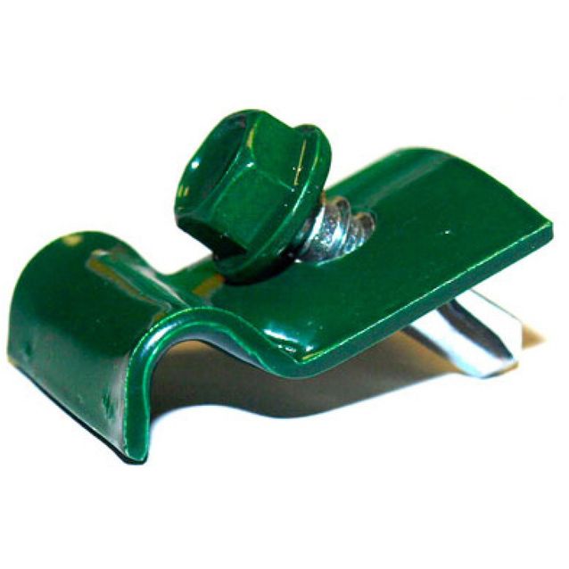 Kiinnityslangan kiinnike ja ruuvi vihreä