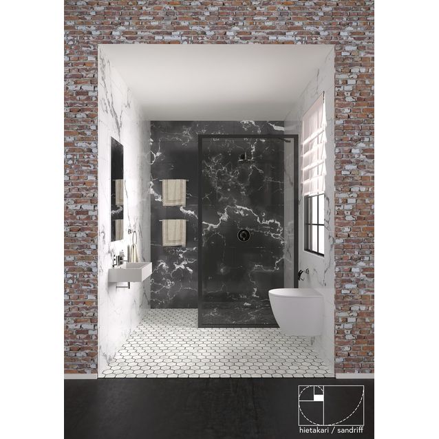 Kiinteä suihkuseinä Hietakari Bläk 731 New York 1950x797 mm