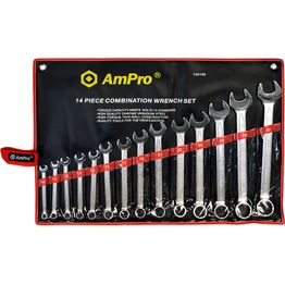 Kiintolenkkiavainsarja AmPro 14-osainen 10-32mm