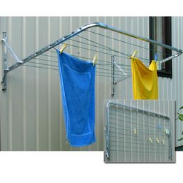 Pyykkiteline Kikka seinälle kääntyvä alumiini