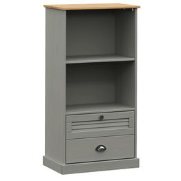 Kirjahylly VIGO harmaa 60x35x114,5 cm täysi mänty (53186)