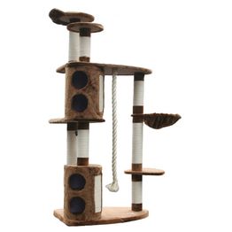 Kissan kiipeilypuu VIPstore Suklaapuoti 185x116x76 cm