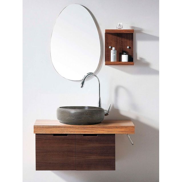 Kiviallas Interia Blok, pöytätasolle, kiiltävä sininen, 420 X 420 X 140 mm