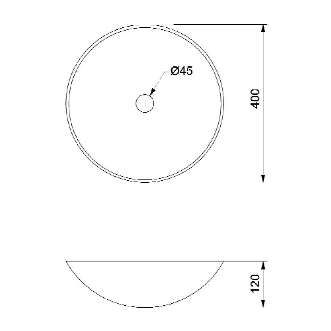 Kiviallas Interia Blok, pöytätasolle, matta sininen, 400 X 400 X 120 mm