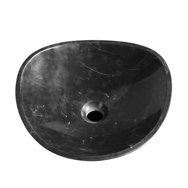 Kiviallas Interia Blok, pöytätasolle, musta marquin, 400 X 400 X 120 mm